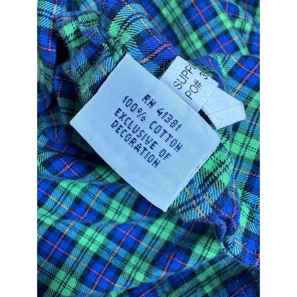 Polo Ralph Lauren Mens XL Blue Green Plaid Button Down Shirt Long Sleeve‎